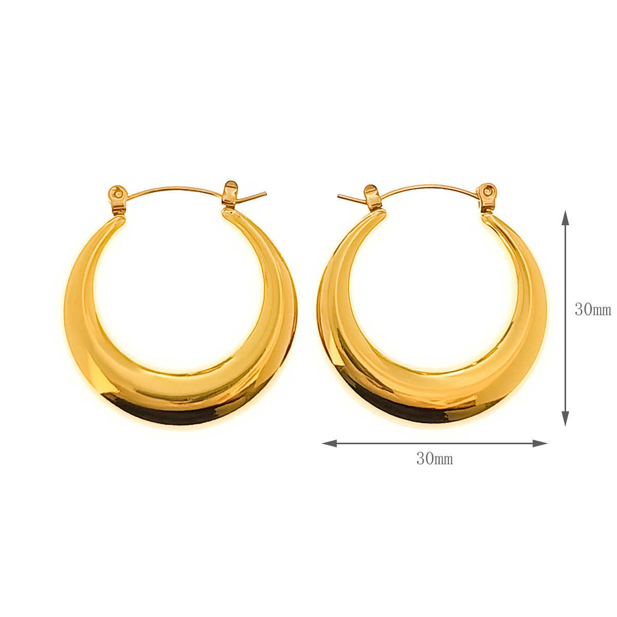 ต่างหูแบบกลวง รุ่น E0071 (1 คู่)