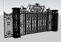 Portails en fer forgé anciens élégants et résistants à la rouille, portail décoratif en métal pour villa de luxe, jardin et cour, entrée principale