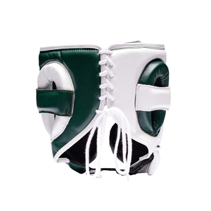 Latest <b>Model</b> Professional Full Face Fly Boxing Head Guards Custom Made Genuine Leather Muay Thai Pro Protection Fly Head Guards - Product Image 6
