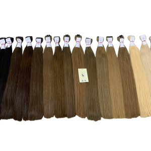 Vente en gros de cheveux vierges vietnamiens droits naturels, extensions de cheveux humains à trame automatique - Product Image 1