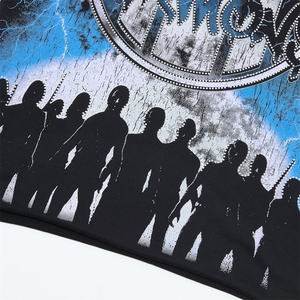 Nouveau T-shirt Homme HARMONY à Manches Courtes, Style Hip-Hop Urbain de Los Angeles, Design Uni Oversize, Style Sombre avec Strass - Product Image 6