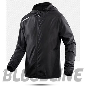 Veste coupe-vent noire à manches longues pour homme, vêtements d'extérieur pour l'automne, Bloodline - Product Image 2