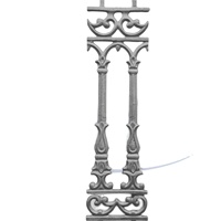 Grille de sécurité moderne sans cadre en fonte robuste Balaji Metals EBM-2552 CI pour fenêtre, portail de jardin, panneau de balcon, résistant à la rouille et à l'eau