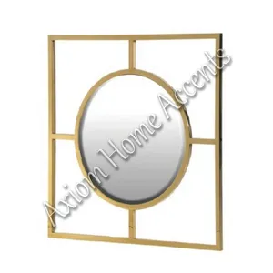 Large Vintage Finished Metal Framed Wall <b>Mirror</b> for Modern Decor in Entryway Bedroom or Bathroom <b>Accent</b> Axiom Home - Product Image 6