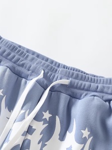 OEM ODM Autumn Casual Streetwear French Terry Sweatsuit Jogger Custom Logo Digital Print Breathable Midweight Cotton Solid Men's - Product Image 4