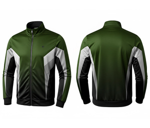 Chaqueta de Calentamiento con Cierre Completo y Sublimación, Ropa Deportiva para Correr y Hacer Ejercicio, Cálida, Transpirable y de Secado Rápido |   Tallas Hombre Mujer Juvenil - Product Image 3