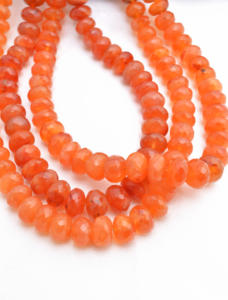 Cuentas facetadas de cornalina natural de África de 6 a 9 mm, cuentas de piedras preciosas naturales para la elaboración de joyería fina. - Product Image 6