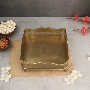 Industry Trending Designer Cutwork Steel Serving Tray for Hospitality Industry Metal Tray for Serving in Hotels and Restaurants - Product Image 6