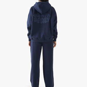 Survêtement personnalisé OEM imprimé en relief pour femme, ensemble 2 pièces ample en molleton de coton, vente en gros de survêtements pour femme - Product Image 4