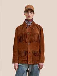 Custom Western Fringe <b>Suede</b> Leather <b>Jacket</b> Stylish Cowboy Fashion Outerwear Premium Manufacturer Bulk Production - Product Image 2
