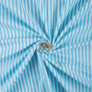 100% algodón suave nuevo bloque de mano Tela con estampado de rayas azules Mulmul para vestidos y ropa de mujer cortinas camisas y juguetes - Product Image 4