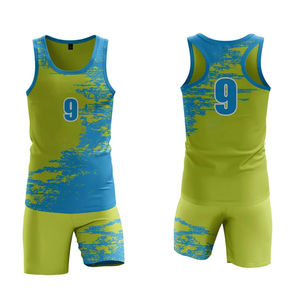 Uniforme Deportivo Estampado para Pista y Campo, Colores Personalizados, Logotipo Personalizado, Transpirable, de Secado Rápido, 100% Poliéster, Cómodo, Suave y Ligero - Product Image 1