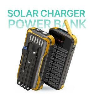 ขายส่ง เครื่องชาร์จพลังงานแสงอาทิตย์แบบพกพา 40000mAh รองรับการชาร์จเร็ว PD 20W พร้อมสายชาร์จในตัว 4 เส้น OEM SXN-PD40K-GRN พาวเวอร์แบงค์พลังงานแสงอาทิตย์ - Product Image 2