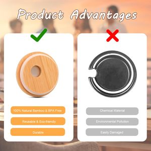 ฝาปิดแก้วกาแฟไม้กระถินณรงค์แบบคลาสสิก เป็นมิตรกับสิ่งแวดล้อม ขายส่ง นำกลับมาใช้ใหม่ได้ ทรงกลม Z/F GLOBAL EXPORT จากอุตรพัฎฐ์ - Product Image 3