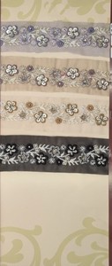 Dentelle brodée artisanale exquise, garniture traditionnelle Zari en gros pour embellissements de vêtements et couture nuptiale - Product Image 2