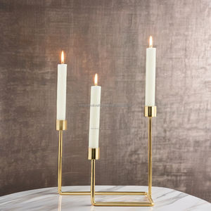 Creative Vintage Metal Candlestick Handmade Home Decor Art with Miniature <b>Candle</b> <b>Holder</b> <b>Lanterns</b> & Jars for Gifts - Product Image 4