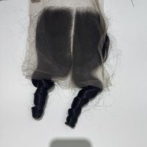 Superbe qualité 100% perruque de cheveux humains vietnamiens de haute qualité couleur noire naturelle printemps bouclés Bundle avec fermeture - Product Image 5