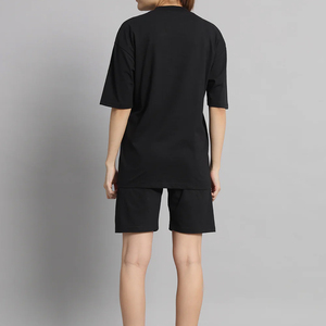 Women's <b>Sets</b> Casual Summer Wear Comfortable T-Shirts and Shorts 2 Pieces <b>Sets</b> 100% Cotton OEM ODM Service Cotton <b>Twin</b> <b>Set</b> - Product Image 2