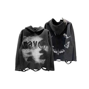 Sudadera con Capucha para Hombre, Estilo Acid Wash, Oversize, Personalizable, Streetwear Vintage, Felpa Francesa, Algodón - Product Image 1