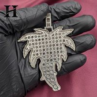 Pendentif de luxe personnalisé à thème Simpson, entièrement pavé de diamants, pour collier de bijoux Bling