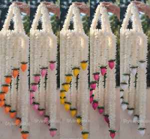 Lustre de plafond en bois de Sola, motif bourgeon de lotus et fleur de jasmin, pour décoration de maison et de balcon, Seemantham Pellikooturu - Product Image 2