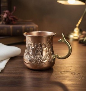 Taza de Cobre Hecha a Mano, Diseño Resistente para Jugo, Té, Café, Restaurante, Hogar, Cocina, Uso Diario - Product Image 4