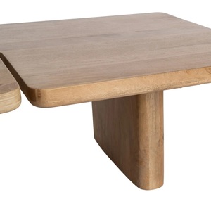 Table basse minimaliste moderne en noyer naturel, facile à nettoyer, garantie 1 an, fabriquée au Rajasthan - Product Image 6