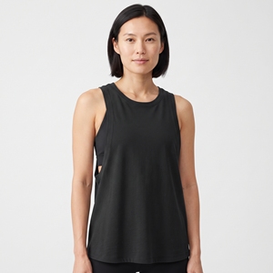 Camiseta Deportiva Corta para Mujer, Transpirable, Sin Mangas, para Gimnasio, Yoga, Fitness, Corte Cuadrado, Abertura Amplia para el Brazo, Ropa Deportiva Activa - Product Image 1