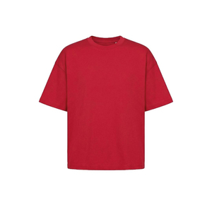 เสื้อยืดคอกลมแขนสั้นทรงปกติผ้าฝ้ายถัก 100% สีแดงสำหรับผู้ชาย ขายดีและเป็นที่นิยมมากที่สุดในปี 2026 - Product Image 1