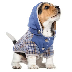 Chaquetas de Franela con Diseño a Cuadros, Tejido de Algodón, Capucha Desmontable, Cierre de Botones, Abrigos de Forro Polar para Mascotas, de Alta Demanda - Product Image 1