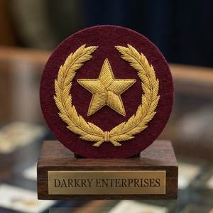 Parche Triangular Bordado a Mano con Hilo de Oro, Estrella de David, Insignia Masónica Personalizada, Tela Azul - Product Image 6