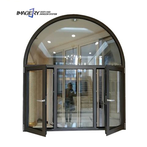 Imagy home <span class=keywords><strong>arch</strong></span> double Glaze Perancis casement glass jendela kedap suara dengan produsen bingkai aluminium - Product Image 5