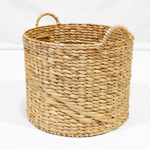 Panier à linge multifonctionnel rustique et écologique en jacinthe d'eau du Vietnam - Product Image 3
