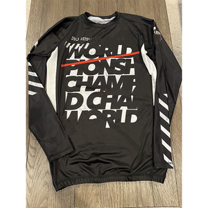 Custom Printed Logo High Quality Crew Neck Long Sleeve <b>MMA</b> <b>Rash</b> <b>Guard</b> for Men Spandex/Nylon/Polyester Material Wholesale OEM - Product Image 4
