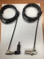 Câble antivol pour ordinateur portable ABA Slim en alliage de zinc et acier avec personnalisation pour les emplacements Kensington et HP Nano