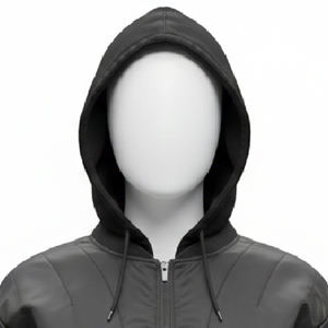 Veste à capuche courte de haute qualité en tissu mémoire de polyester 100% - Product Image 2