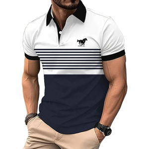 Polo rayé pour homme – Faible MOQ, vêtement décontracté respirant pour l'été, prix compétitif - Product Image 2