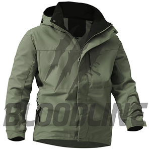 Chaqueta Impermeable para Hombre Bloodline, Manga Larga, para Exteriores, con Capucha, Blanca y Azul, para Todas las Estaciones - Product Image 6