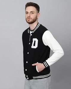 Factory Custom <b>Men's</b> Wool Blend Eco-Friendly Winter Varsity <b>Jacket</b> <b>White</b> Sleeve Letter Embroidery Chenille Streetwear <b>Jacket</b> - Product Image 3