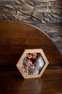 Modern <b>Antique</b>-Design Bamboo Eco-Friendly Photo <b>Frame</b> Brown Finish for Elegant Home Decoration Ramadan Diwali - Product Image 2