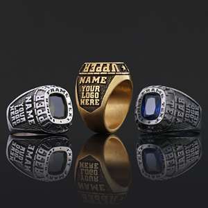 Anillo de Graduación Universitario BOJ MCollege Ring 019 Personalizado en Plata con Diamantes, Unisex, Certificado por GIA, Micro, Bajo Precio - Product Image 1