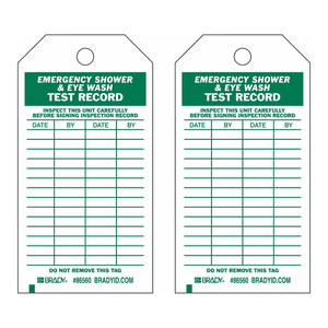 Etiquetas de Inspección Flexibles Brady para Duchas de Emergencia y Estaciones de Lavado de Ojos - Product Image 3