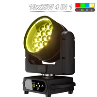 SHEHDS IP66 Luz de Escenario Móvil Beam Wash 19x25W RGB DMX512 Luces DJ para KTV Fiesta Bar Concierto