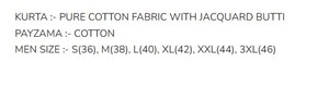 TRADITIONAL COTTON JACQUARD WORK <b>MENS</b> WEAR <b>THOBE</b> with PAYJAMA LONG SLEEVE ALL SEASONS BLACK 68734 - Product Image 3