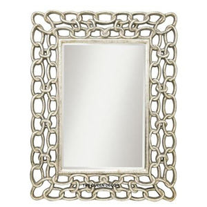 กระจกตกแต่งผนังทรงกลมอะลูมิเนียมลายหรูหราสีทองโบราณสำหรับห้องนั่งเล่น - Product Image 6