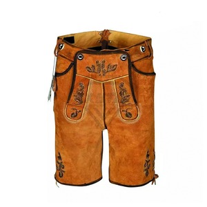 Pantalones Cortos de Cuero Tradicionales Bávaros Hechos a Medida, Pantalones Cortos de Cuero de Cabra Genuino, Overoles Trachten para Oktoberfest, Lederhosen - Product Image 6