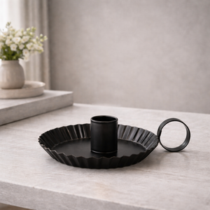 Premium metal taper candle stand <b>Black</b> Candle Holder Metal Taper Holder elegant <b>black</b> finish ideal for decor dining festive deco - Product Image 3