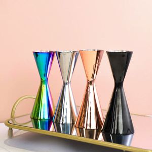 Custom Color Logo 1+2oz Non-Welding Bar Cocktail Jigger 304 Stainless Steel Mixologist Wine Measuring Metal Ounce Cup - Product Image 1