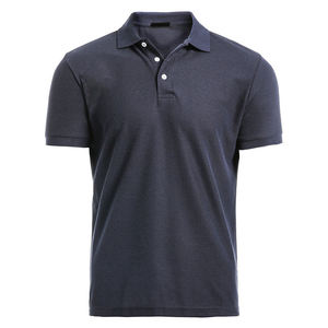 Polo de color liso para hombre – Corte ajustado, mezcla de algodón transpirable, estilo clásico de manga corta, informal y de negocios - Product Image 6