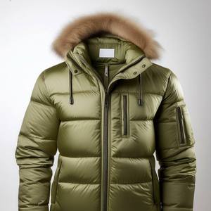 Vestes pour hommes en gros – Blouson d'hiver matelassé épais personnalisé avec col montant et fermeture éclair intégrale – Manteau d'extérieur tendance - Product Image 1